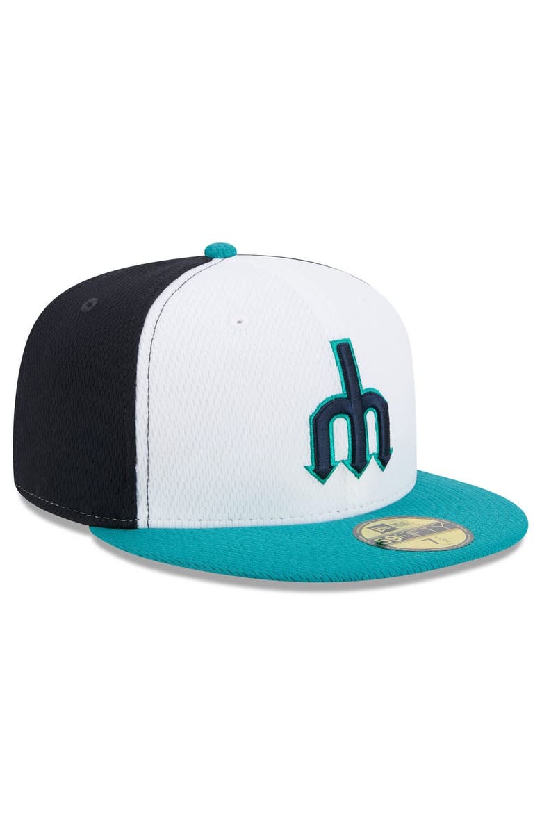 New Era Men's New Era Navy/Aqua Seattle Mariners 2025 MLB Clubhouse 59FIFTY Fitted Hat, Alternate, color,