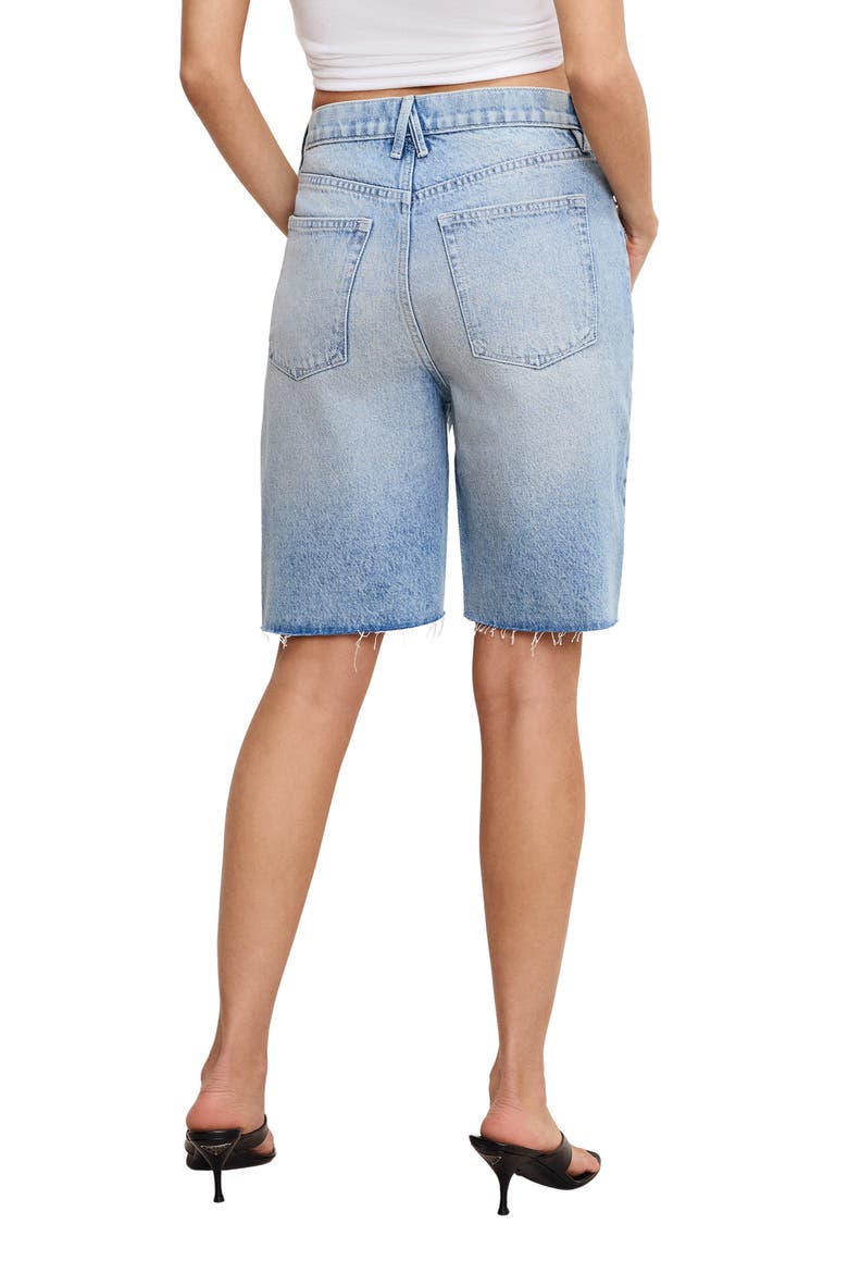 Good Standard Raw Hem Denim Bermuda Shorts, Alternate, color, INDIGO888