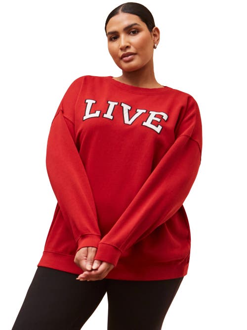 Live Unlimited Oversized Sweatshirt In Red