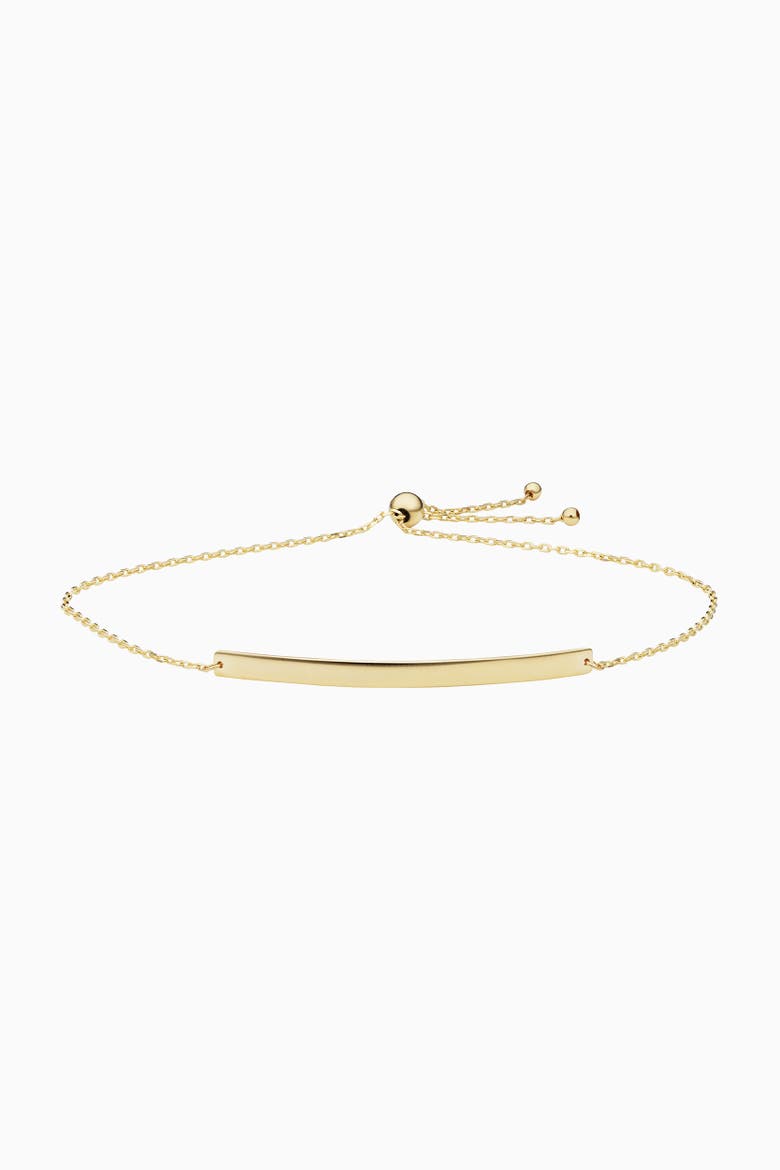 14K Yellow Gold Brooklyn Bar Bolo Bracelet, Alternate, color, Yellow Gold