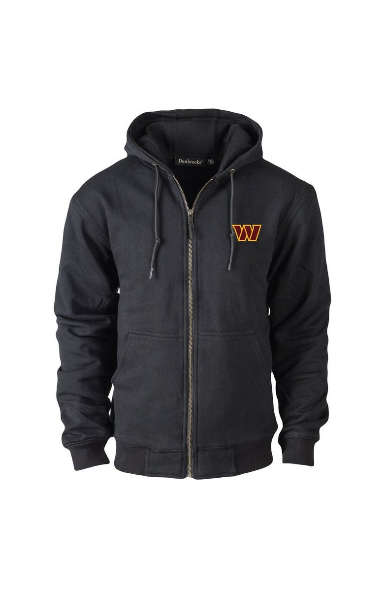 DUNBROOKE Men's Dunbrooke Black Washington Commanders Craftsman Thermal-Lined Full-Zip Hoodie, Alternate, color, Black