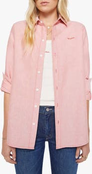 MOTHER The Bestie Cotton Button-Up Shirt