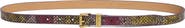 Kurt Geiger London Brixton Croc Embossed Leather Skinny Belt