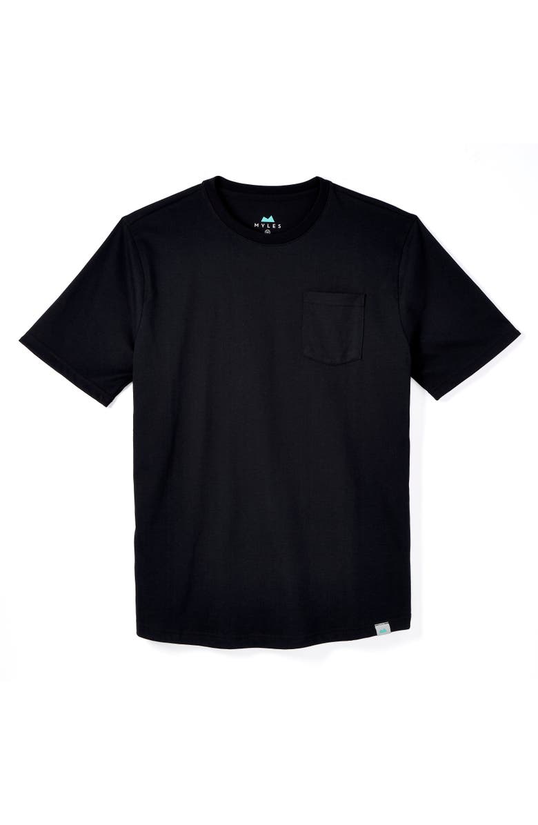 Myles Apparel Everyday Tee with Pocket, Main, color, Black