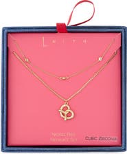 Leith Layered Pretzel Pendant Necklace
