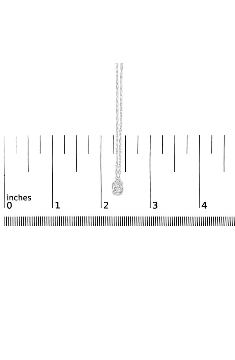 Haus of Brilliance Sterling Silver 1/2 Cttw Lab Grown Diamond Oval Halo Pendant Necklace, Alternate, color, Silver