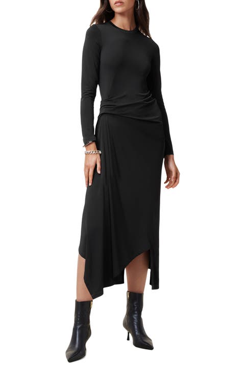 Rivi Long Sleeve Asymmetric Dress