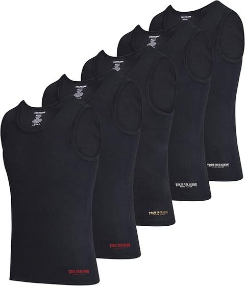Ribbed Cotton Tank Top Pack of 5