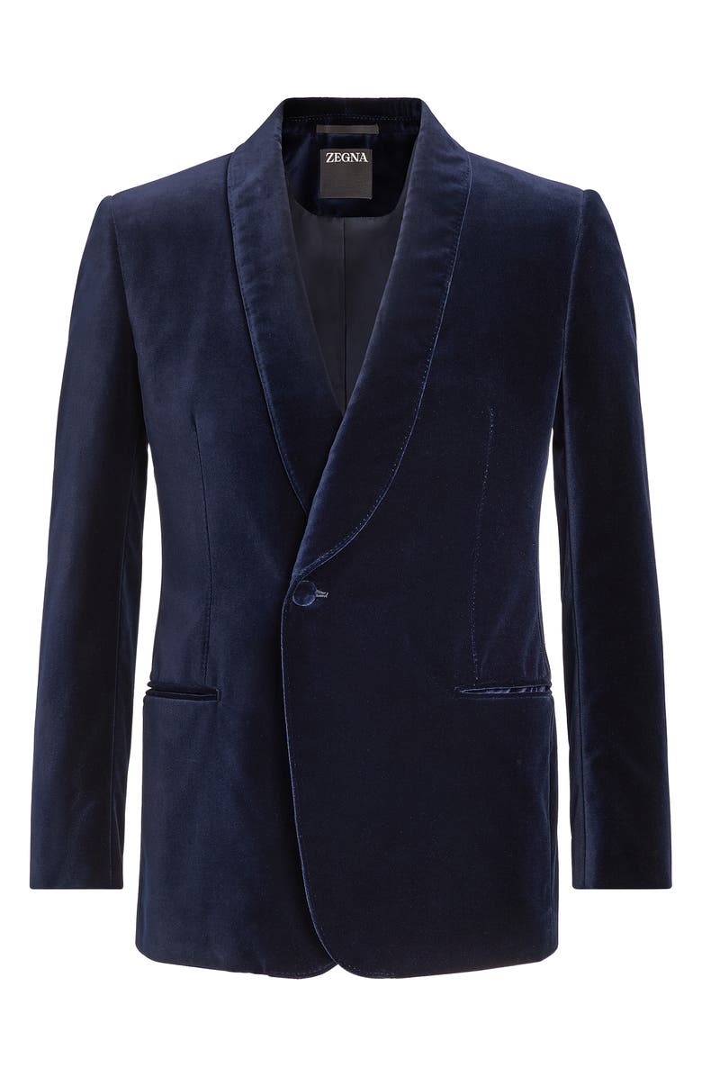ZEGNA Shawl Collar Velveteen Dinner Jacket, Alternate, color, 