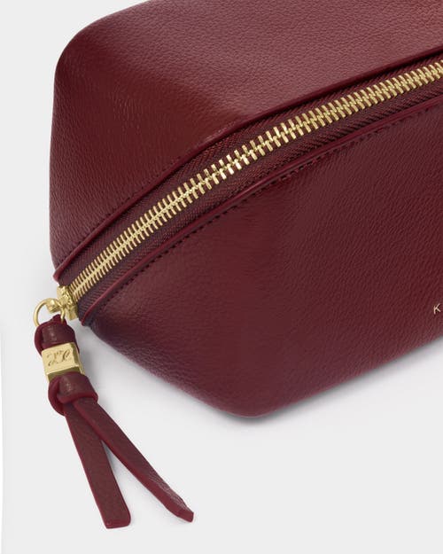 Katie Loxton Fold-out Mirror Makeup Bag In Burgundy