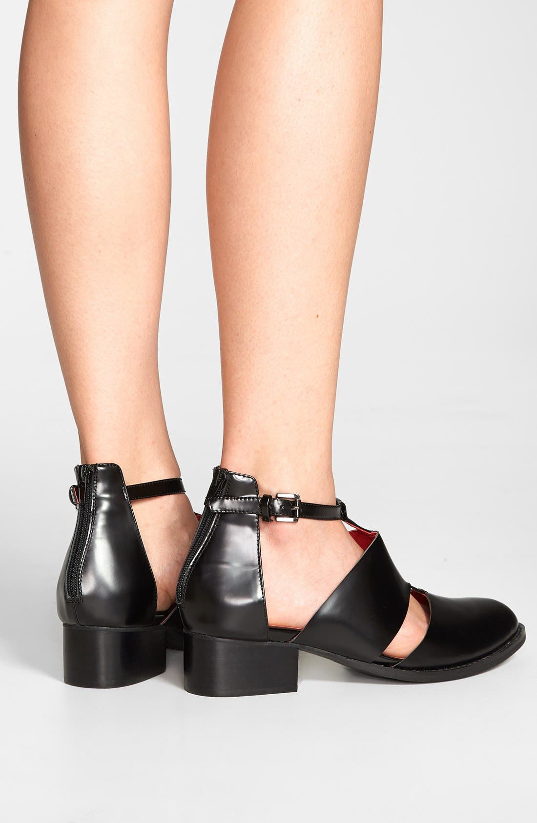 'Carina' Bootie, Alternate, color, BLACK
