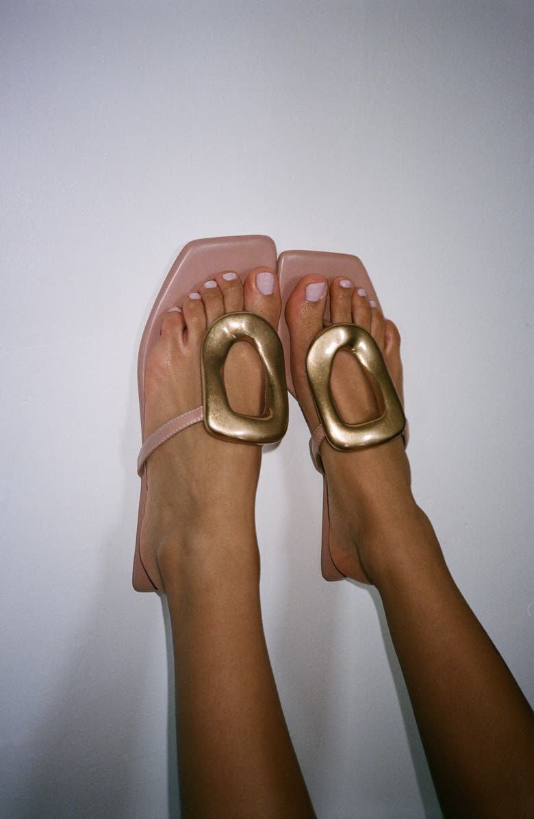 Jeffrey Campbell Linques Flip Flop, Alternate, color, Natural Gold