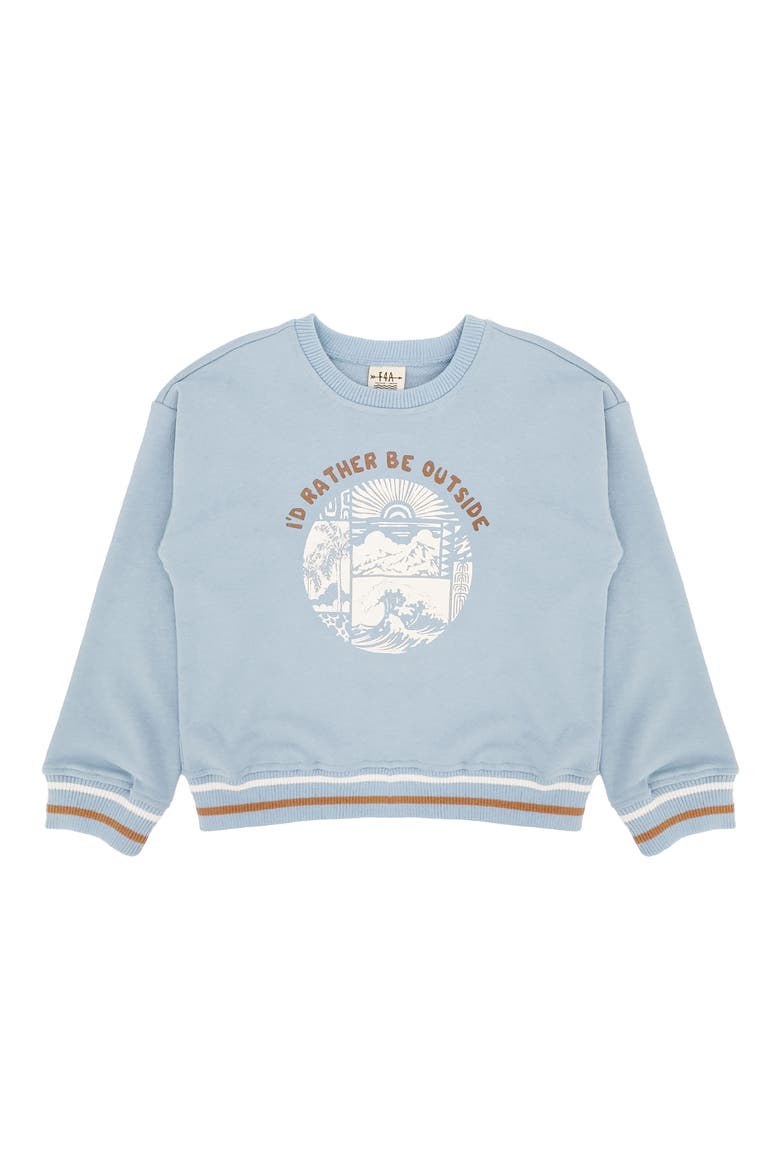 Kids' Ryder Outside Cotton Blend Graphic Sweatshirt, Main, color, CELESTIAL BLUE