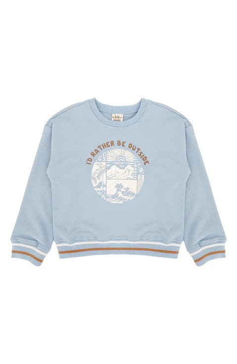 Kids' Ryder Outside Cotton Blend Graphic Sweatshirt