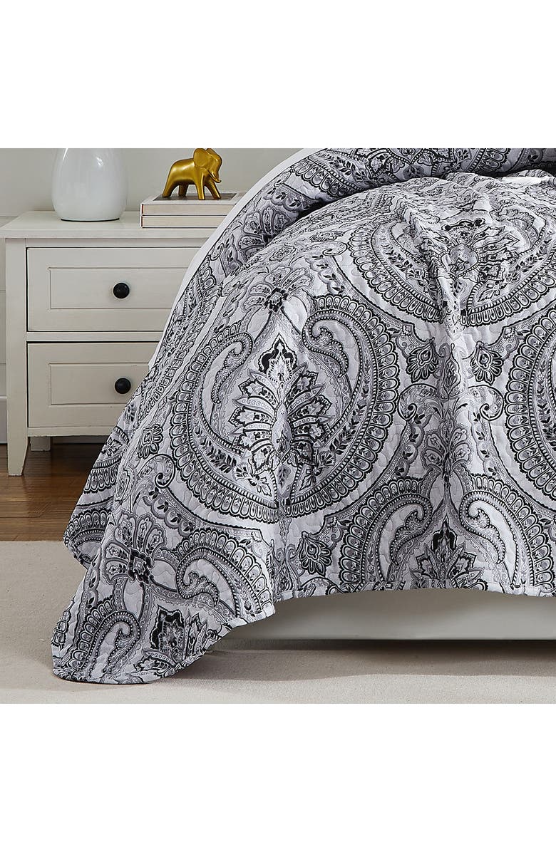 SOUTHSHORE FINE LINENS Pure Melody Quilt Bedding Set, Alternate, color, Black