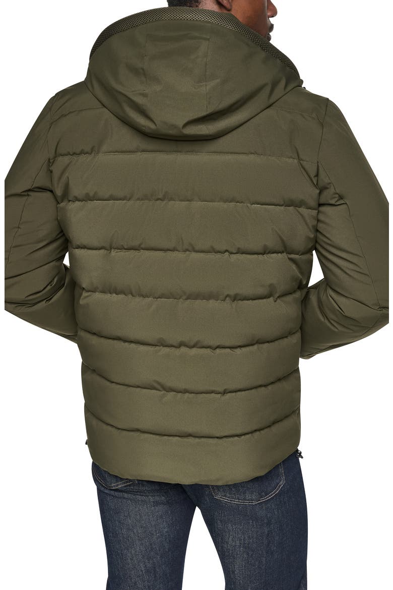 Stretch Hooded Puffer Jacket, Alternate, color, OLIVE