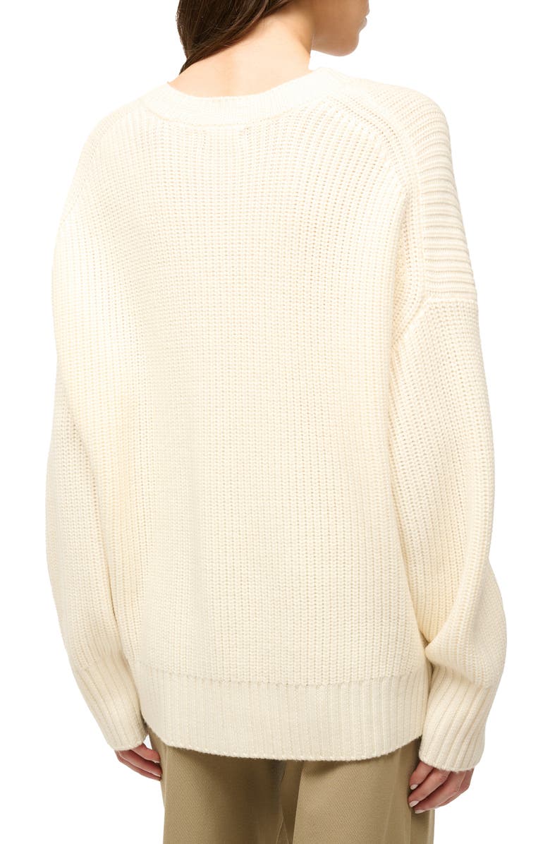 STAUD Matilda Wool Blend Cardigan, Alternate, color, Ivory