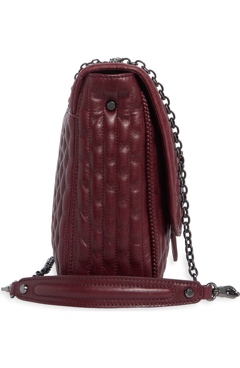 Longchamp Large Amazone Leather Quilted Convertible Crossbody Bag, Alternate, color, Brandy