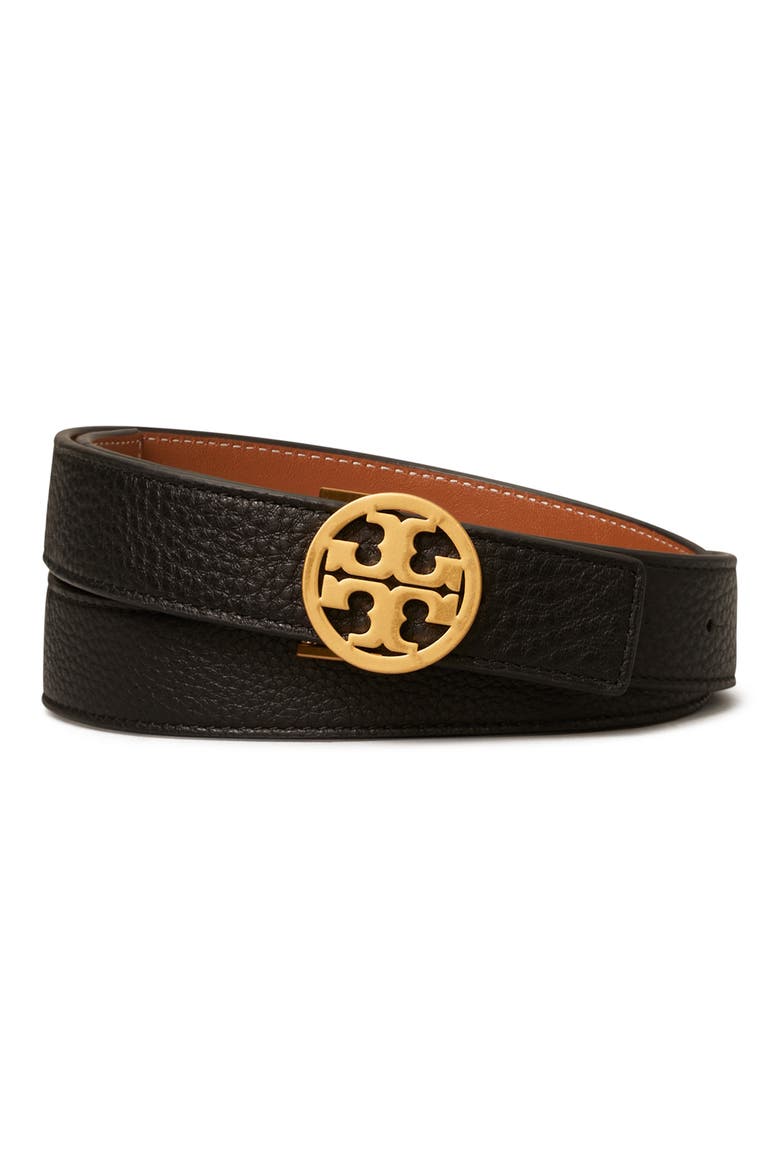 Miller 1-Inch Reversible Logo Belt, Main, color, BLACK / CLASSIC CUOIO / GOLD