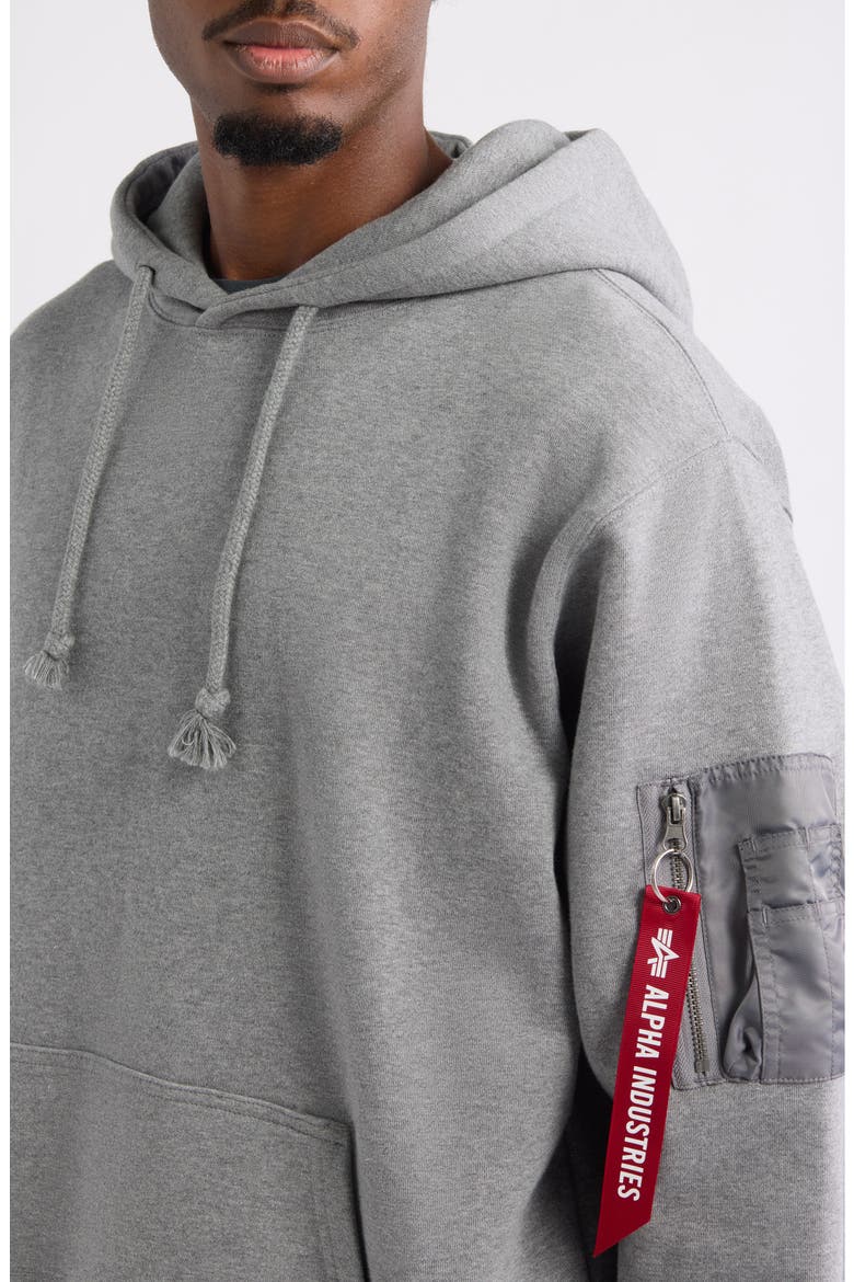 Utility Pocket Hoodie, Alternate, color, MEDIUM CHARCOAL HEATHER