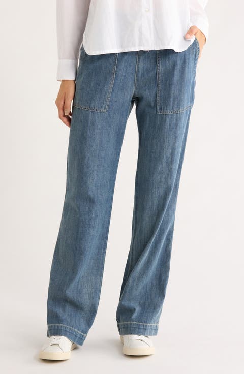 Wide Leg Denim Pants