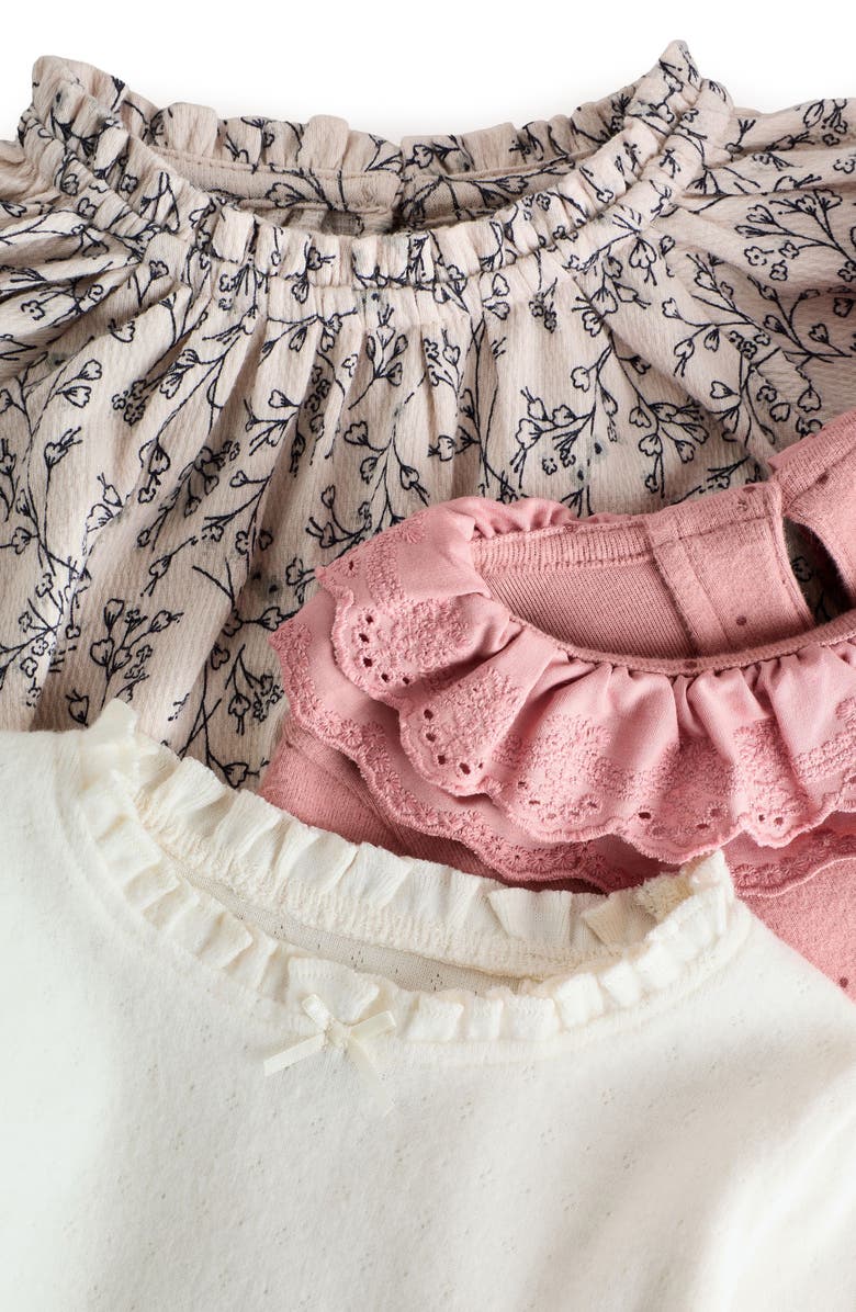 NEXT Kids
3-Pack Assorted Cotton Ruffle Tops, Alternate, color, Pink