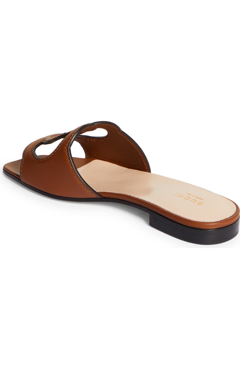 Gucci Interlocking G Cutout Slide Sandal, Alternate, color, Cuir