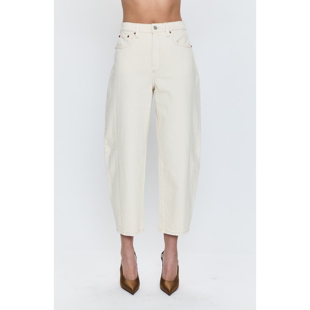 Pistola Eli High Rise Arched Leg Jean In Ecru Wash