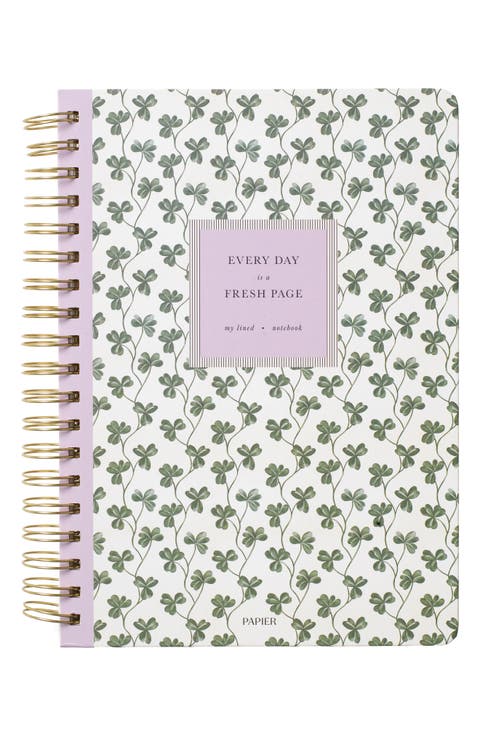 Clover Vine Ruled Spiral B5 Notebook