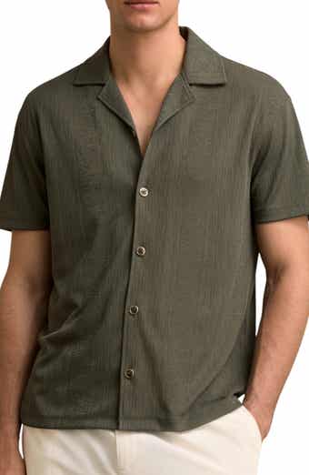 Ando Texture Stripe Camp Shirt