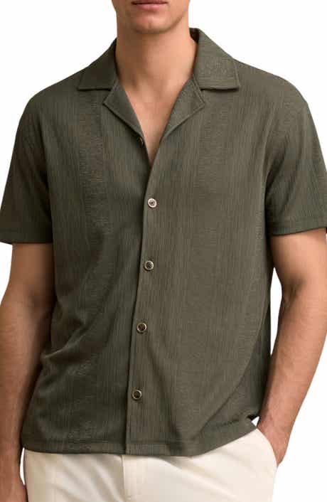 Ando Texture Stripe Camp Shirt