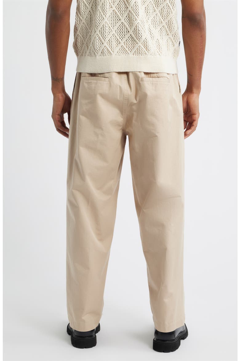 Foster Pleated Twill Pants, Alternate, color, CEMENT