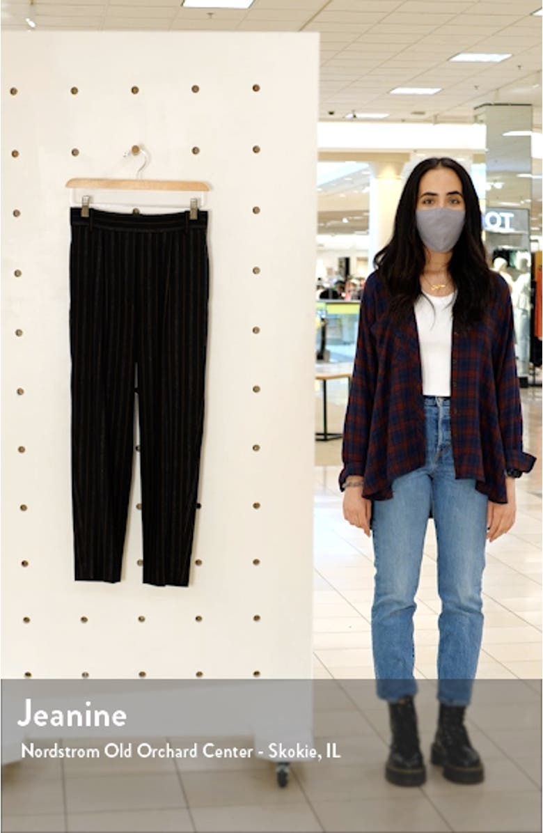 Stripe Flannel Ankle Pants, sales video thumbnail