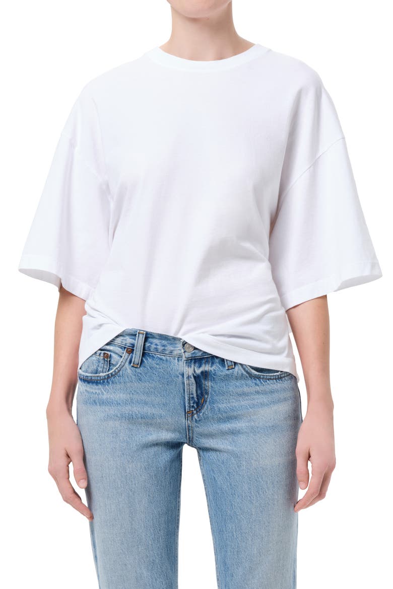 Theo Drape Back Top, Main, color, WHITE
