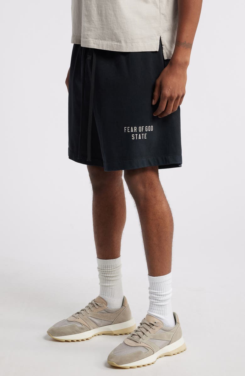 Fear of God Essentials Gender Inclusive Heavy Cotton Jersey Soccer Sweat Shorts, Alternate, color, 