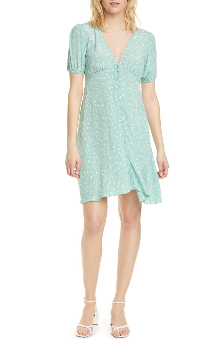 Samsøe Samsøe Petunia Floral Short Sleeve Fit & Flare Dress, Main, color,