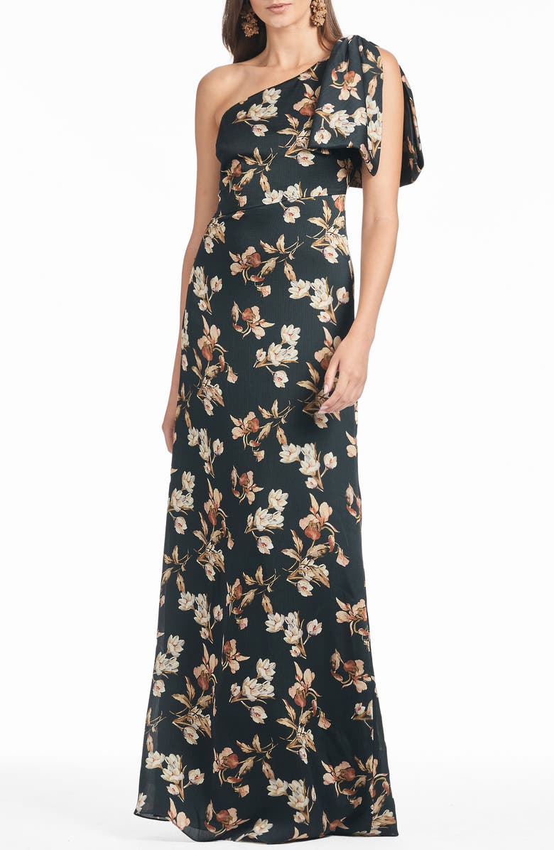 Sachin & Babi Chelsea Floral One Shoulder Gown, Main, color, 