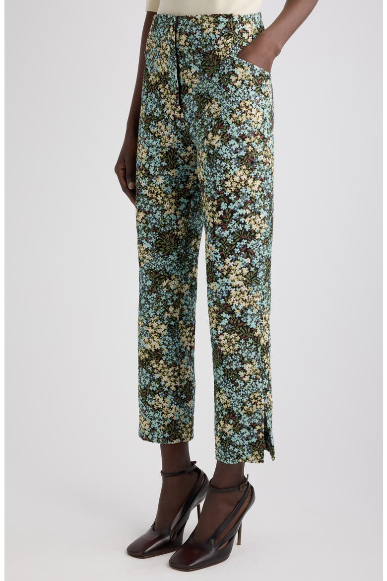 Posy Floral Motif Ankle Pants, Alternate, color, SKY
