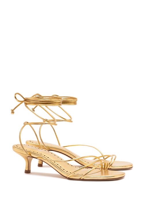 Larroude Larroudé Sara Sandal In Gold
