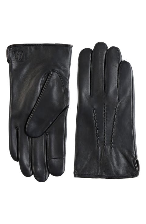 Cashmere Lined Tech Leather Gloves