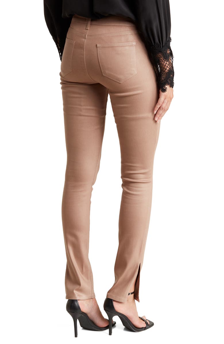 L'AGENCE Josie High Waist Slit Hem Skinny Jeans, Alternate, color,