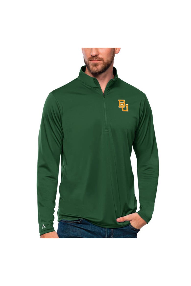 Men's Antigua Green Baylor Bears Tribute Quarter-Zip Top, Main, color, Green