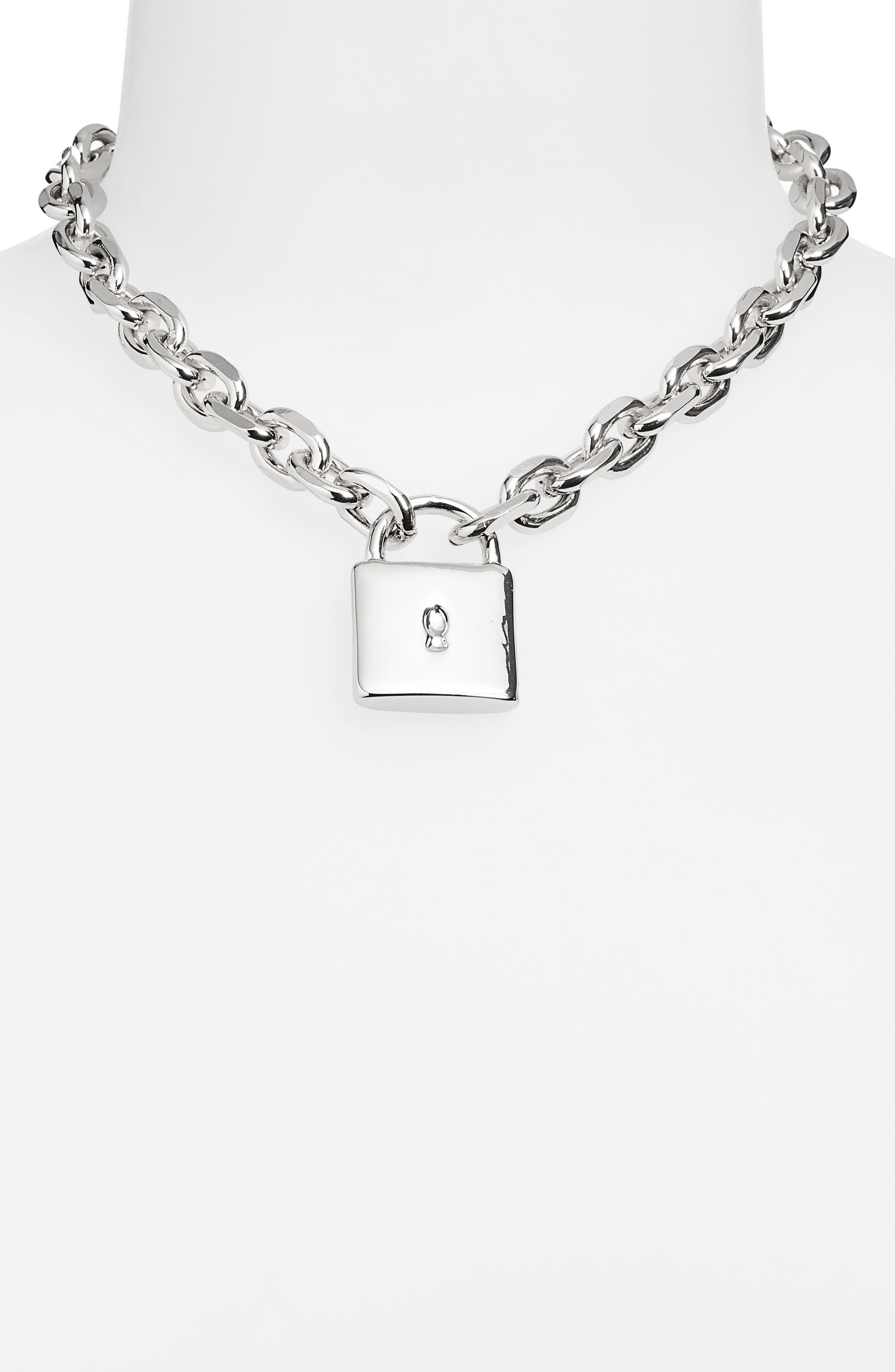 NORDSTROM RACK Chunky Chain Lock Pendant Necklace | Nordstromrack