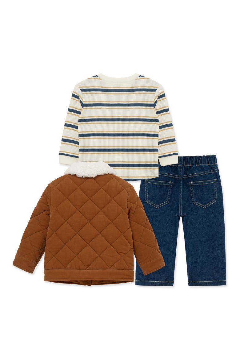 Corduroy 3-Piece Jacket Set, Alternate, color, TAN