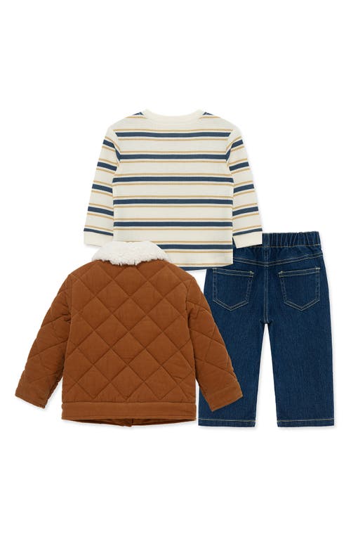 Little Me Corduroy 3-piece Jacket Set In Multi