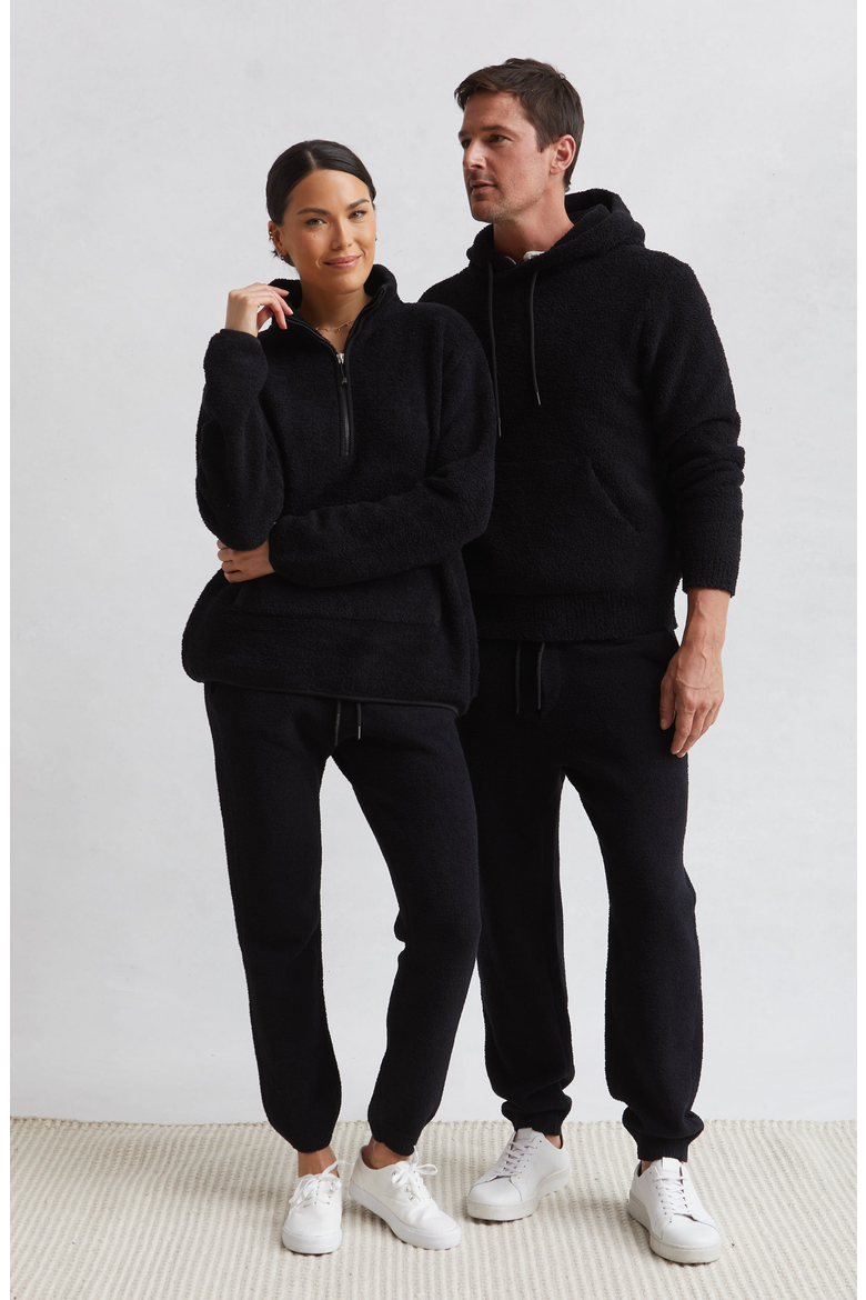 Unisex Sleep Hoodie, Main, color, Black