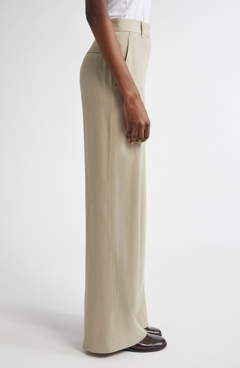 ST. JOHN Stretch Twill Straight Leg Pants, Alternate, color, Taupe