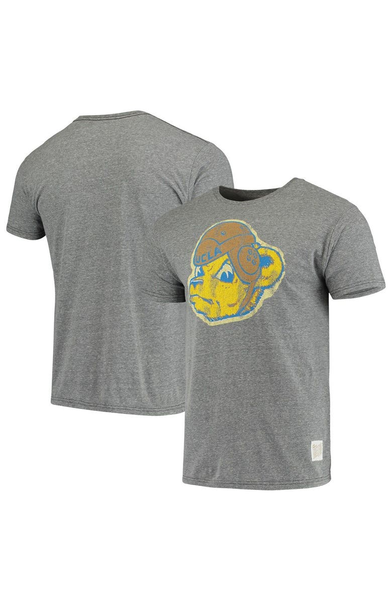 Retro Brand Men's Original Retro Brand Heathered Gray UCLA Bruins Vintage Logo Tri-Blend T-Shirt, Main, color, 
