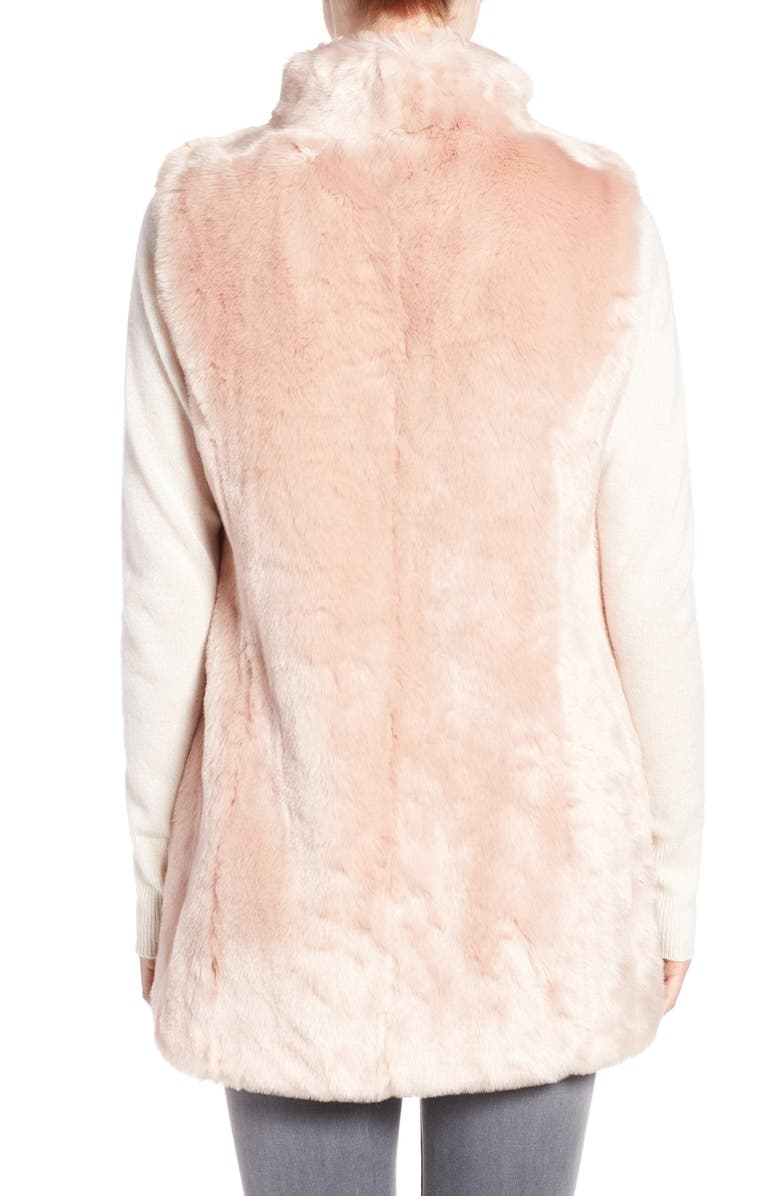 Eliza J Faux Mink Fur Vest, Alternate, color, 