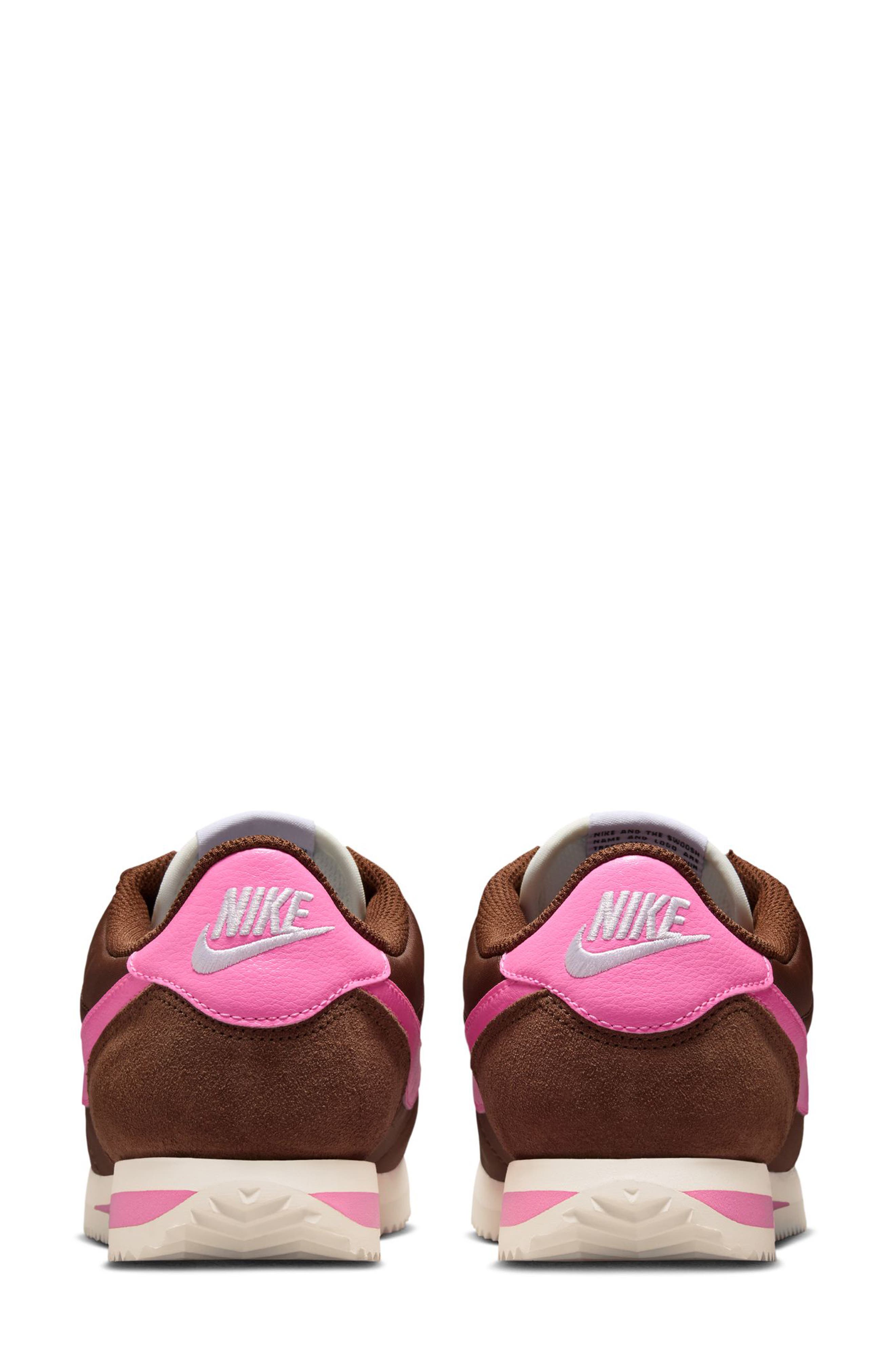 Nike Cortez TXT Sneaker, Alternate, color, Fauna Brown/ Pink/ Sail/ White